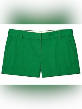 J Crew 100% Cotton Women's Green Chino Shorts- 8